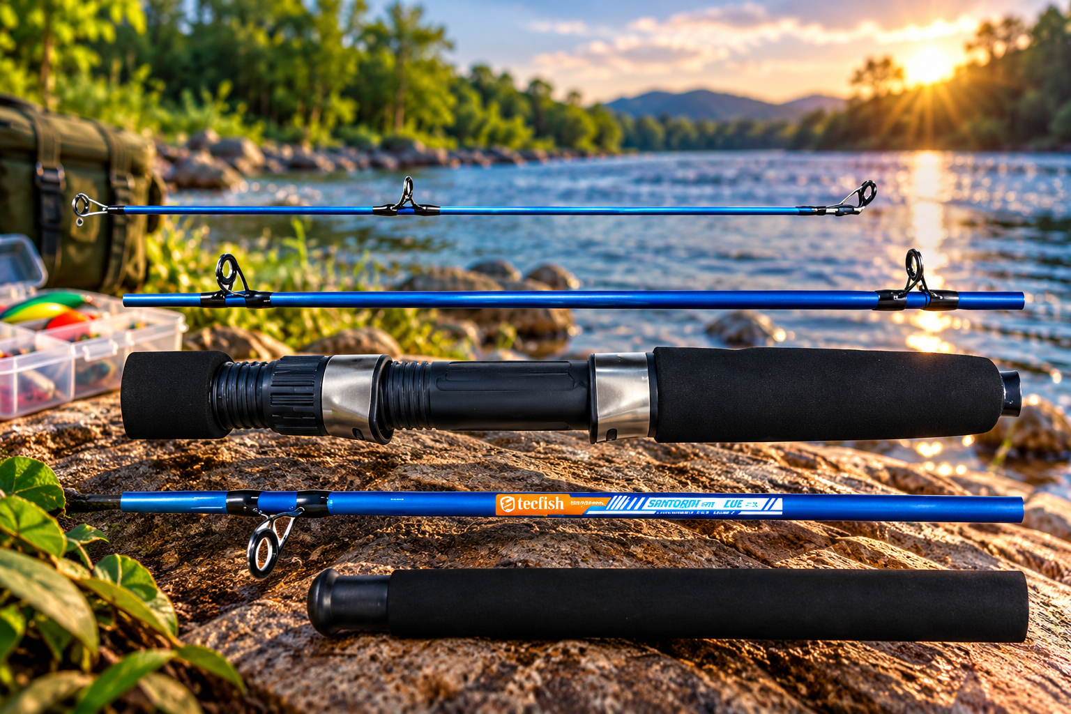 Vara Pesca Molinete 1,35M 2 Partes Tecfish