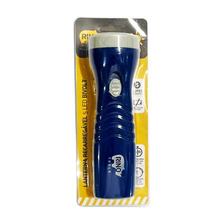 Lanterna 5 Leds Recarregável Bivolt Rino - imagem 2