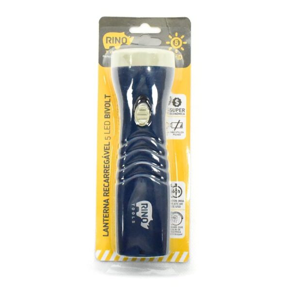 Lanterna 1 Led Recarregável 1W Bivolt Rino - imagem 2